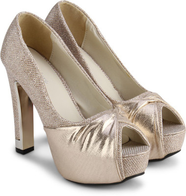 

MFT Couture Women Gold Heels