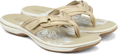

Clarks Women Gold Metallic Flats