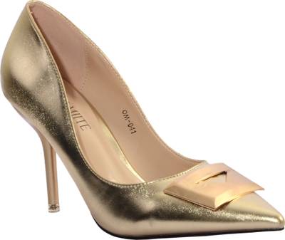 OLMIITE Women Gold Heels