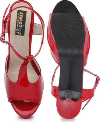 Sapatos Women ST-148-Red Heels