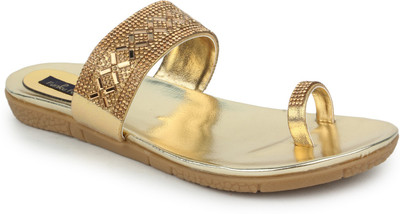 

Funku Fashion Women Gold Flats