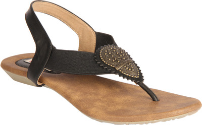 52% OFF on Indulgence Women Black Flats