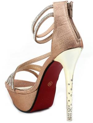 Shuberry Women Champagne Heels