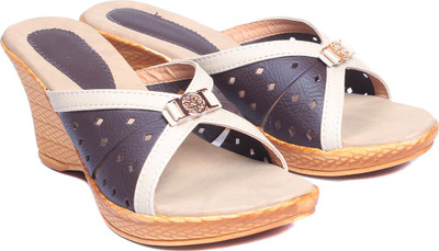 

Bare Soles Women Brown Wedges