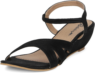 

Bellafoz Women BLACK Wedges