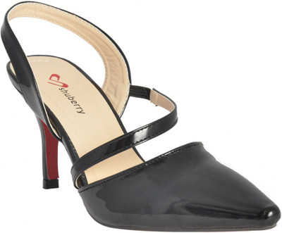 60% OFF on Shuberry Women Black Heels