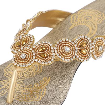 Glitz Women Gold Heels