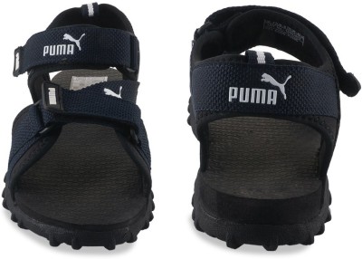puma men black sandals