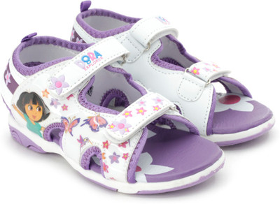 

Dora Girls Sports Sandals, White purple
