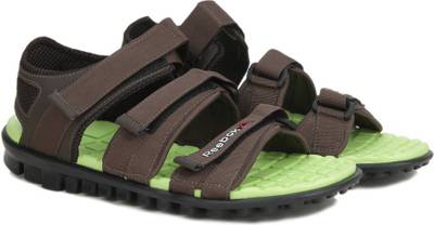 Reebok Men STONE/HI VIS GREEN Sports Sandals