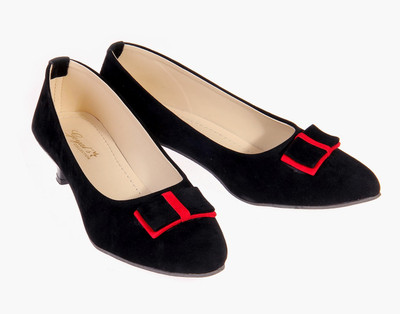 

Goyal Women Black::Red Heels