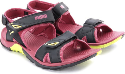 

Puma Women black-barberry-sunny lime Sports Sandals