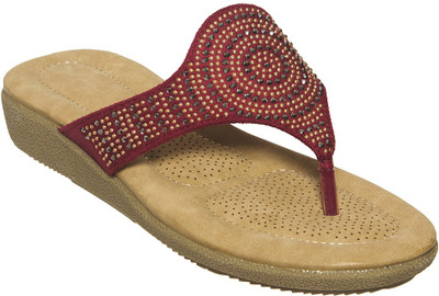 

Flat n Heels Women Red Wedges