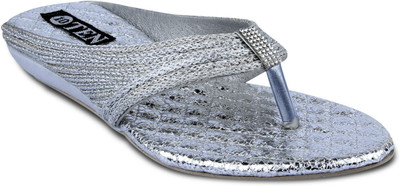 

TEN Women Silver Flats