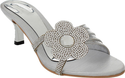 

Bare Soles Women Silver Heels