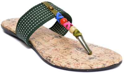

Indirang Women Green Flats