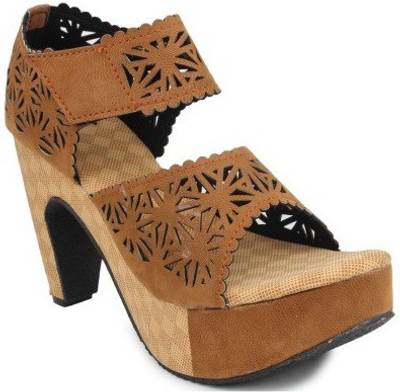 Nshell Women Tan Heels
