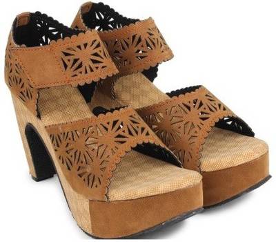 Nshell Women Tan Heels