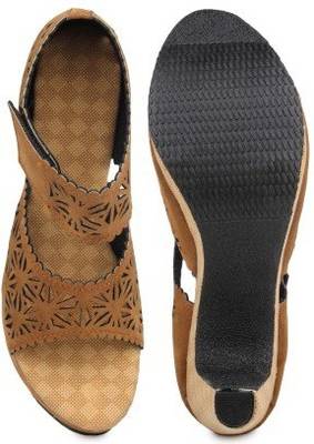 Nshell Women Tan Heels