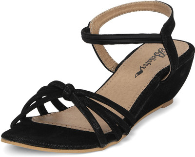 

Bellafoz Women BLACK Wedges