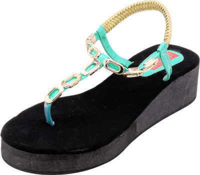 

Footrendz Women Turq Wedges