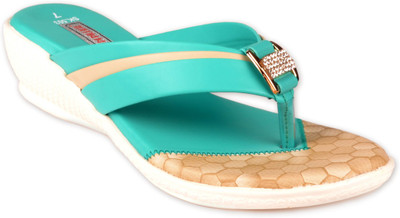 

Pipilika Women SEA GREEN & CAMEL Wedges