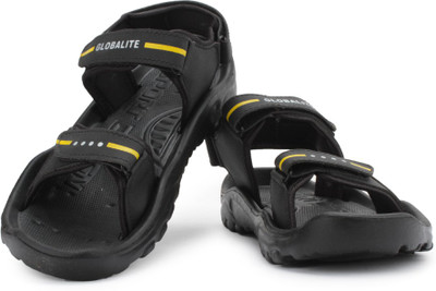 

Globalite Men Black Yellow Sports Sandals