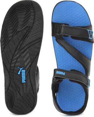 Puma Men Puma Black-Electric Blue Lemonade Sports Sandals