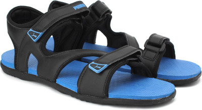 

Puma Men Puma Black-Electric Blue Lemonade Sports Sandals