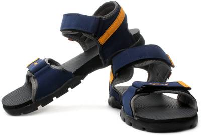 Sparx Men Navy Blue Yellow Sports Sandals
