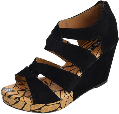 

VAGON Women Black Wedges