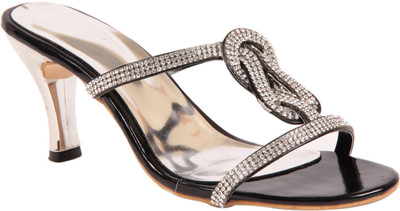 

Adorn Women Black and Silver Heels