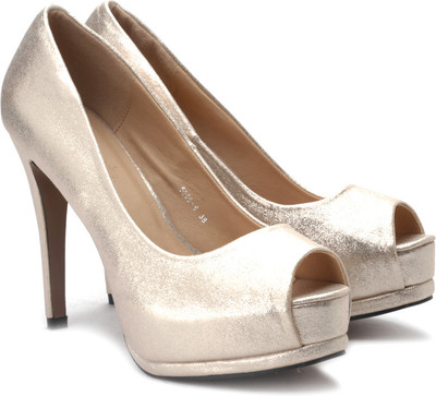 

Tresmode Women Gold Heels