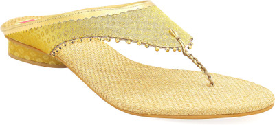 

Footrendz Women Gold Flats