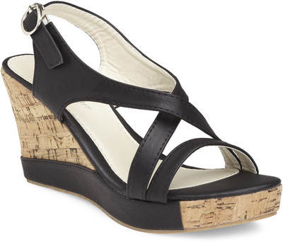 Vero Couture Women Black Wedges
