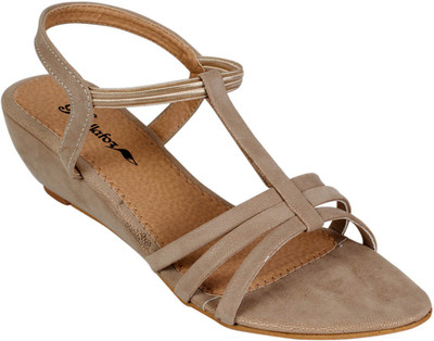 

Bellafoz Women Beige Wedges