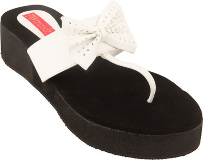 

Footrendz Women White Wedges