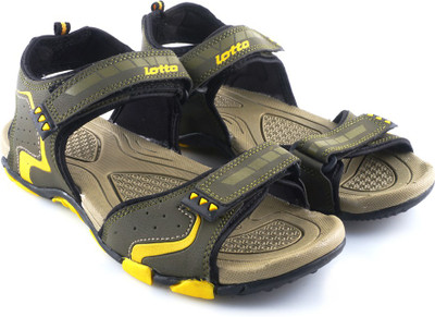 

Lotto Men Olive/Yellow Sports Sandals