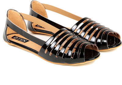 

TEN Women Black Flats