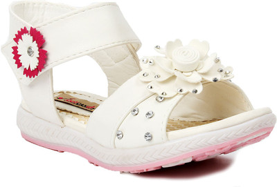 Foot Candy Girls Sports Sandals(White