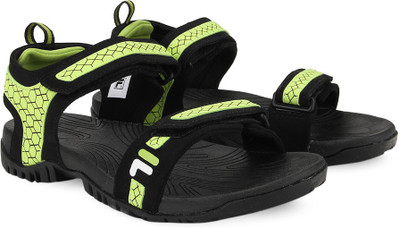 

Fila Men BLK/NEO GRN Sports Sandals