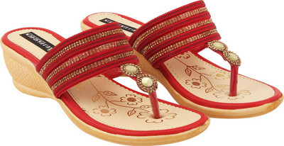 

ABJ Fashion Women Maroon Wedges