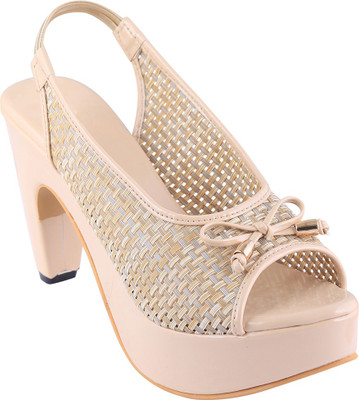 

Go India Store Women Beige Heels