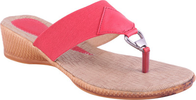 

Adorn Women Red and Brown Wedges