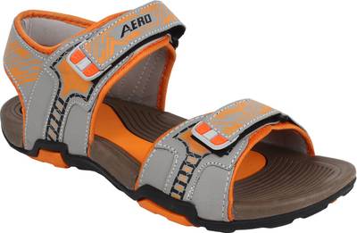 Aero Men TAN::BLK::ORG Sandals