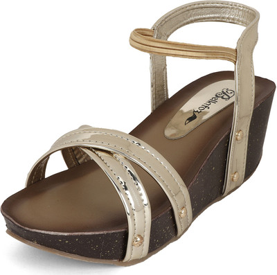 

Bellafoz Women GOLD Wedges