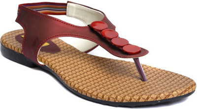 

Indirang Women Maroon Flats