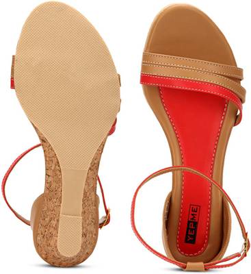 Yepme Women Blue &amp; Red Heels