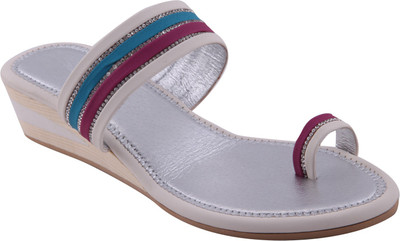 

Adorn Women White Wedges
