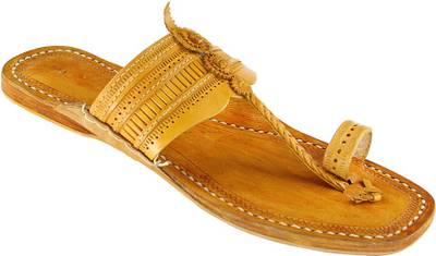 eKolhapuri Men Yellow Sandals